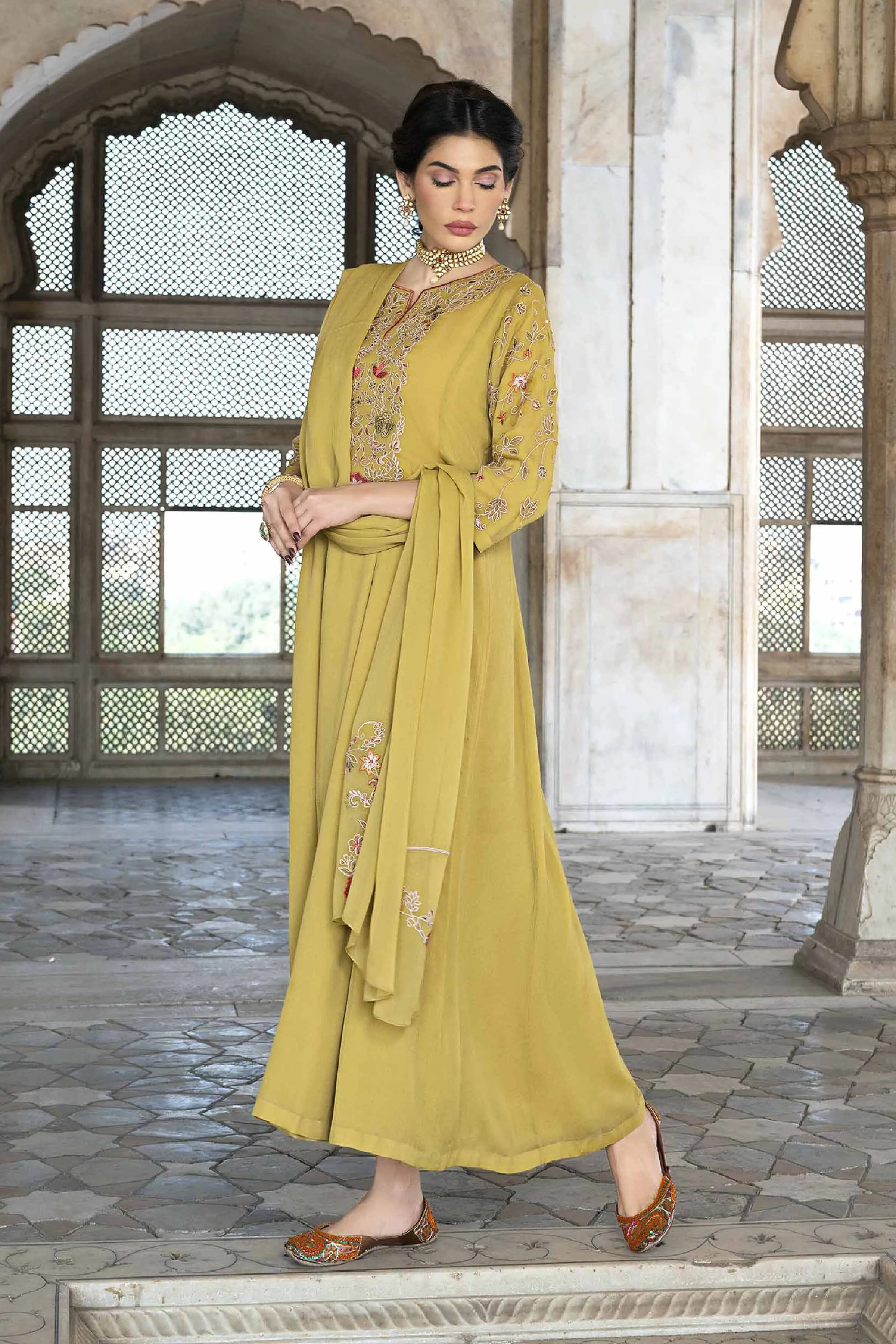 2 Piece - Embroidered Suit - KFS24-24