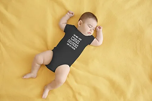 AW Fashions Just Milk Drunk, Im Tit Faced Cute Novelty Funny Infant One-Piece Baby Bodysuit (6 Months, Black)
