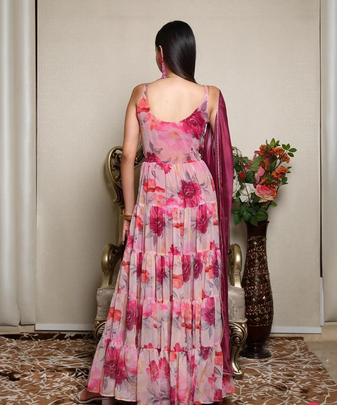 Blossom Blush Georgette Anarkali