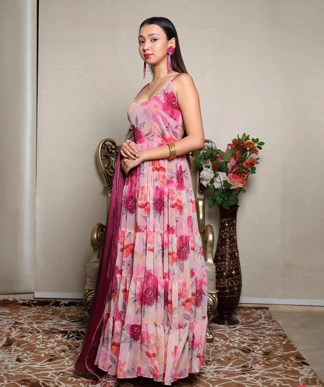 Blossom Blush Georgette Anarkali