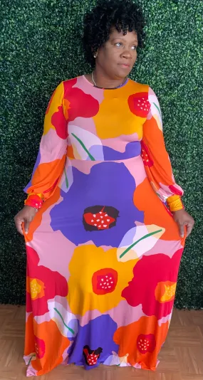 Burst of Flowers Maxi Dress