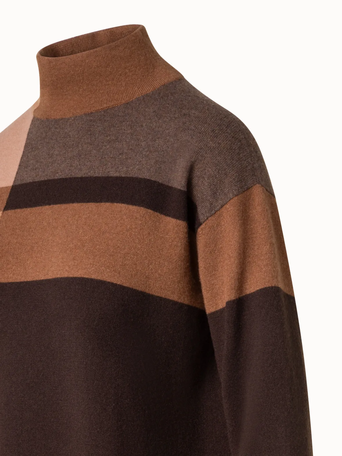 Checked Cashmere Wool Knit Dress