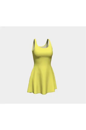 Cute Yellow Flare Dress