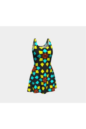 Deconstructed Mandala Flare Dress