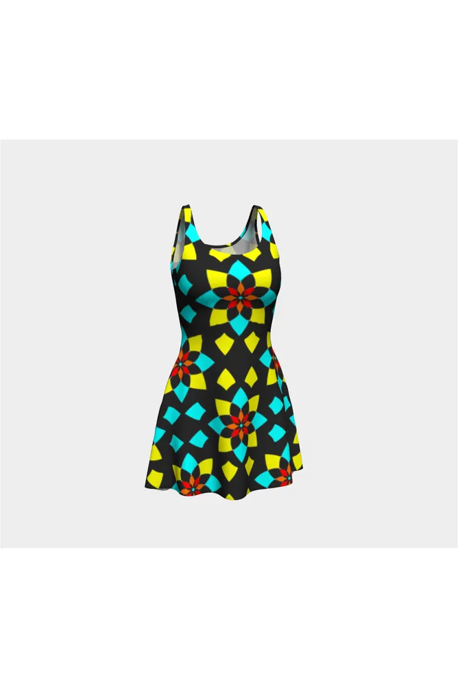 Deconstructed Mandala Flare Dress