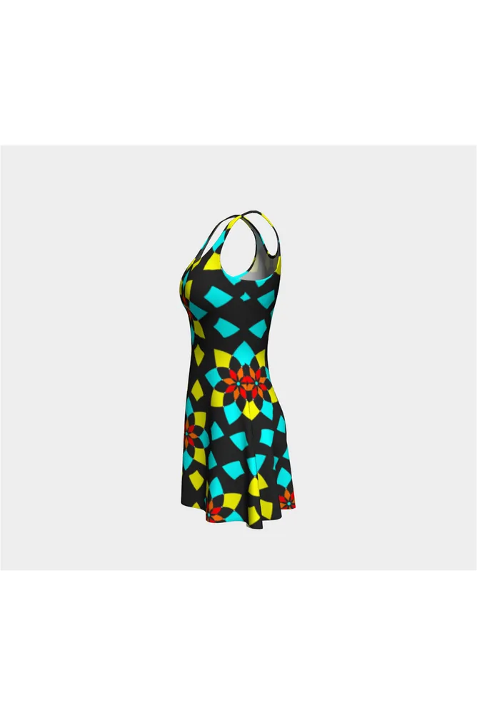Deconstructed Mandala Flare Dress