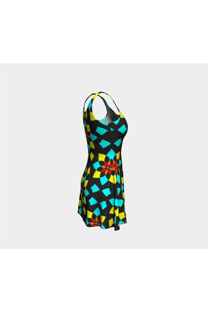 Deconstructed Mandala Flare Dress