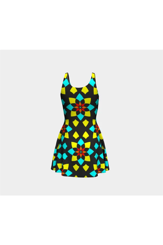 Deconstructed Mandala Flare Dress