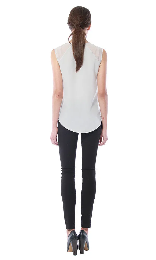 Etched Leather Blouse