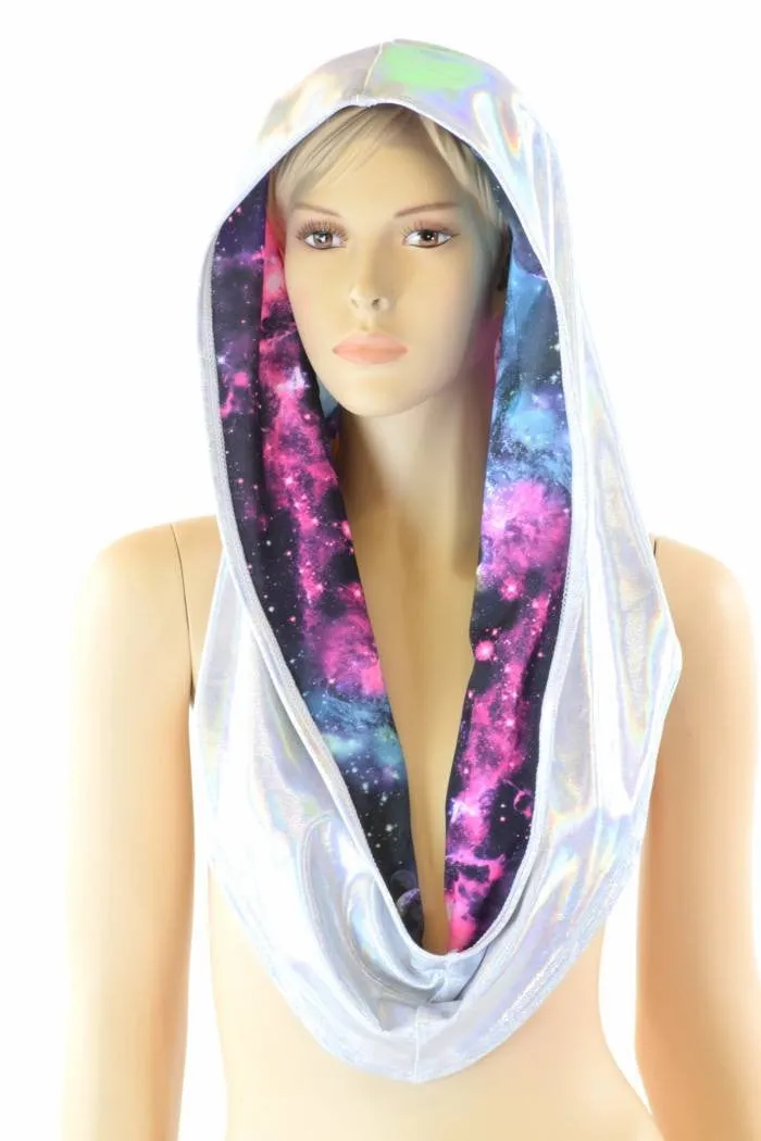 Flashbulb & Galaxy Reversible Infinity Festival Hood