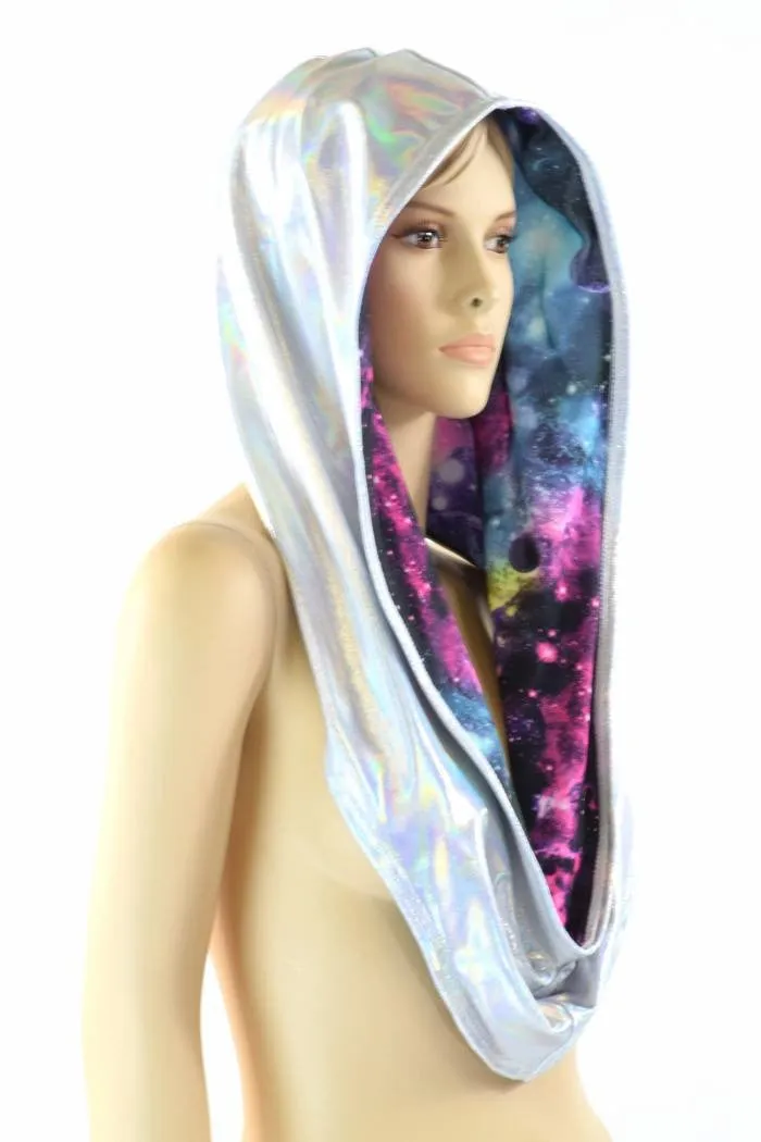 Flashbulb & Galaxy Reversible Infinity Festival Hood