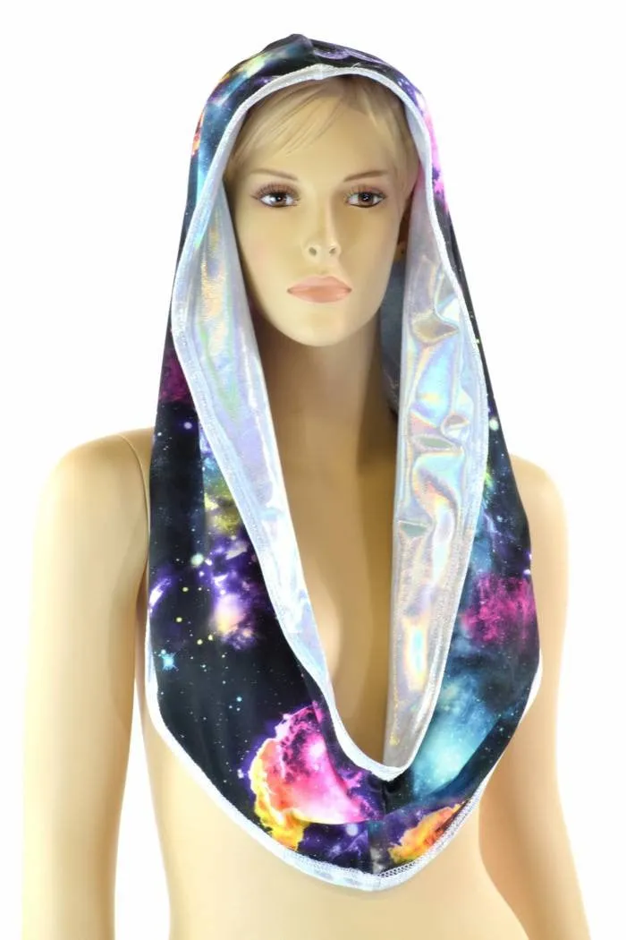 Flashbulb & Galaxy Reversible Infinity Festival Hood
