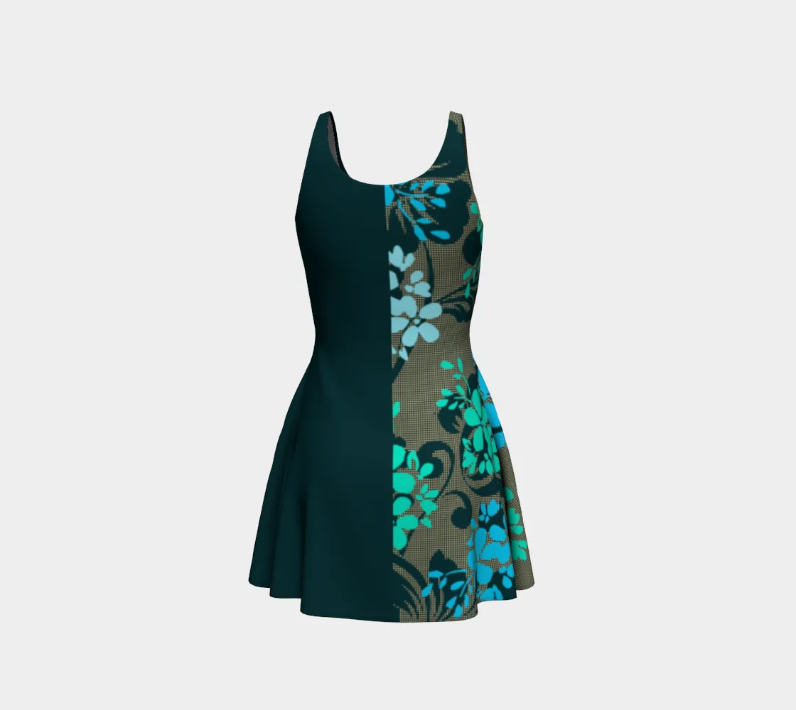 Floral Silhouette Sassy Flare Skirt