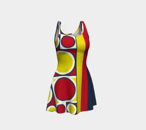 Fun Shapes and Colors Flare Dress