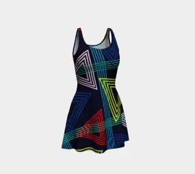 Geo Movement Flare Dress