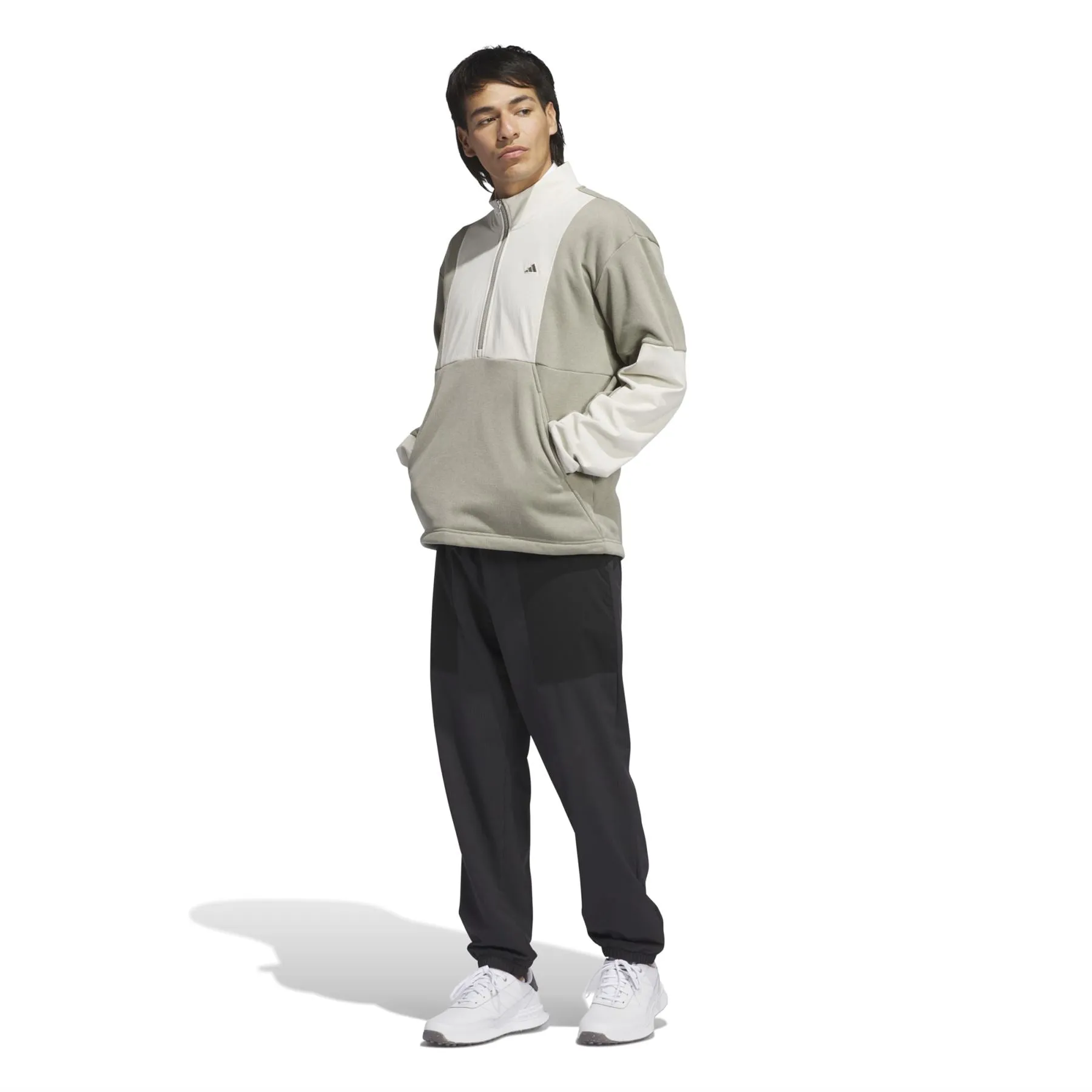 Go-To Half Zip Hybrid Jacket Silver Pebble - AW24