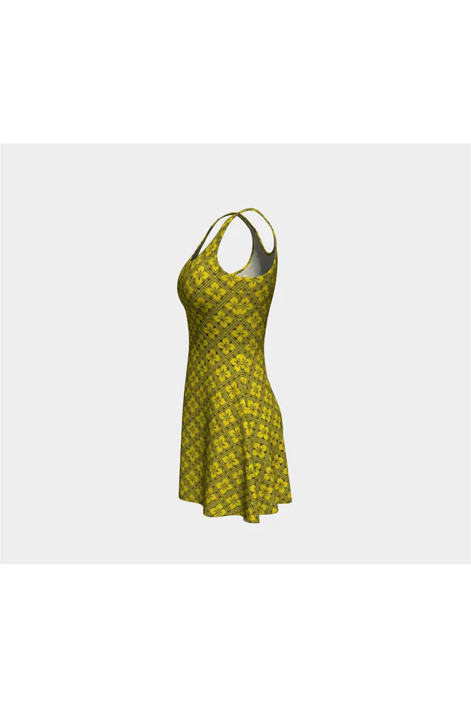 Gold Leaf Flare Dress