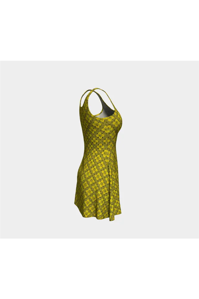 Gold Leaf Flare Dress