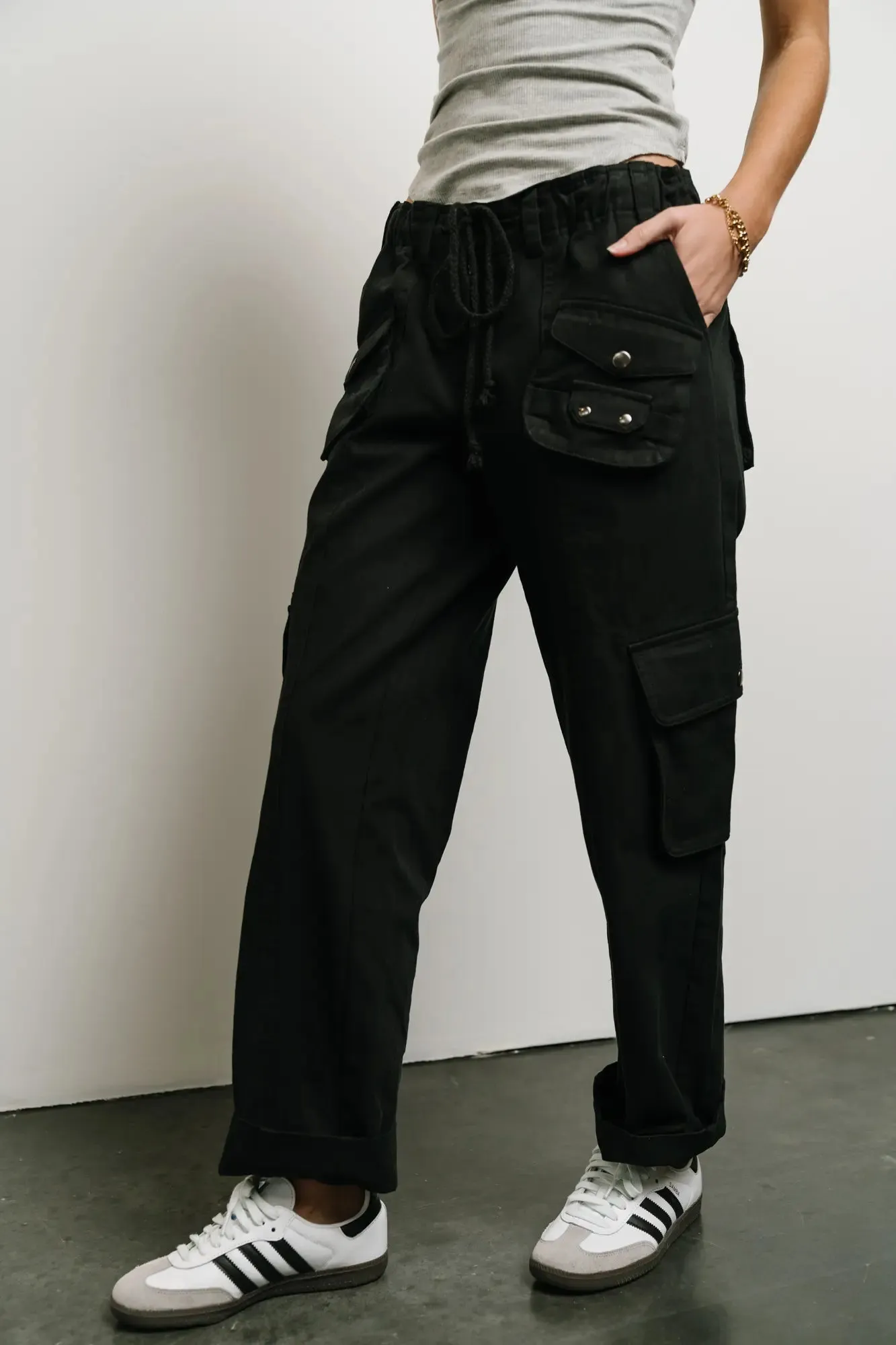 Hailey Cargo Pants in Black - FINAL SALE