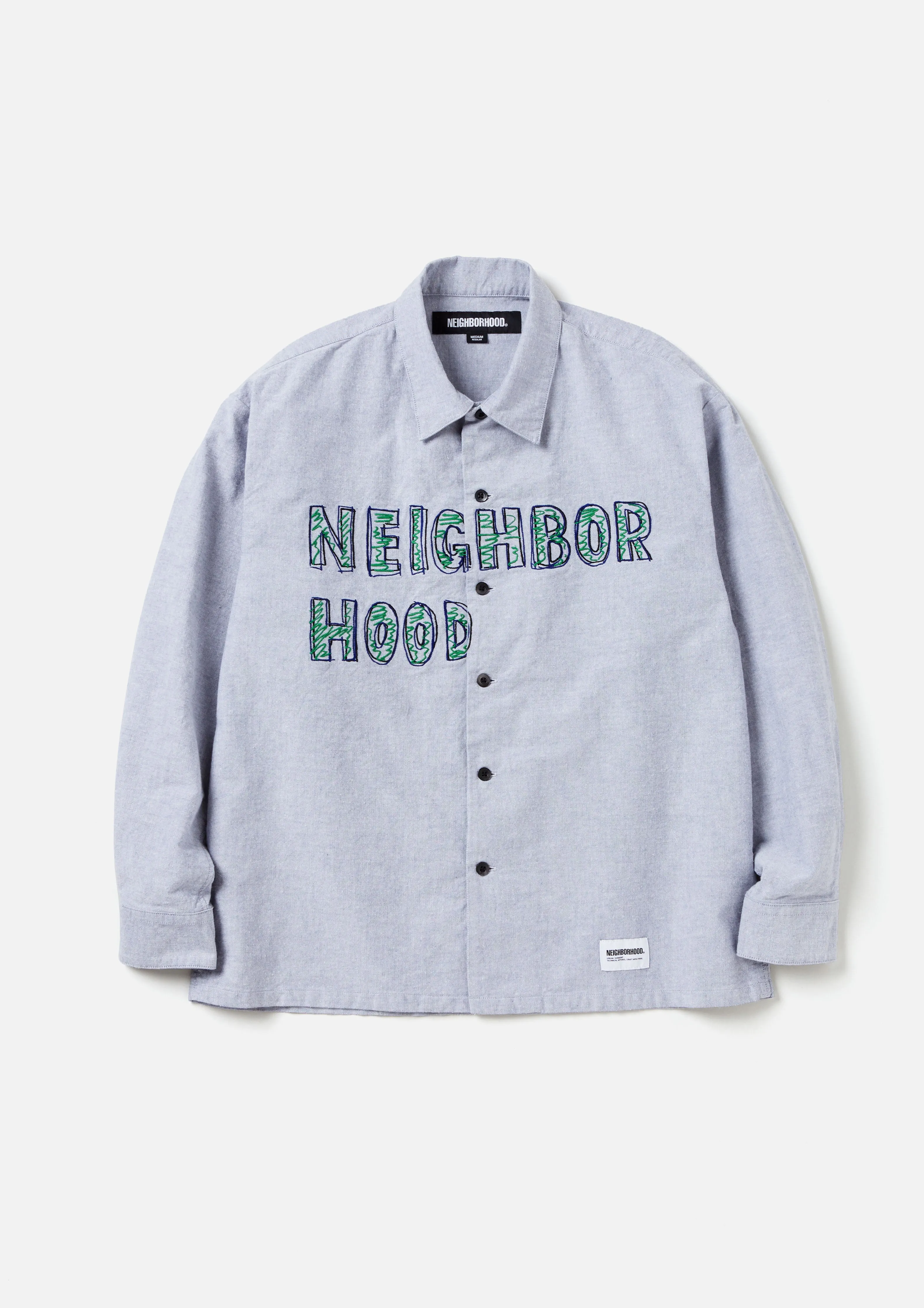 HAND DRAWING EMBROIDERY SHIRT LS