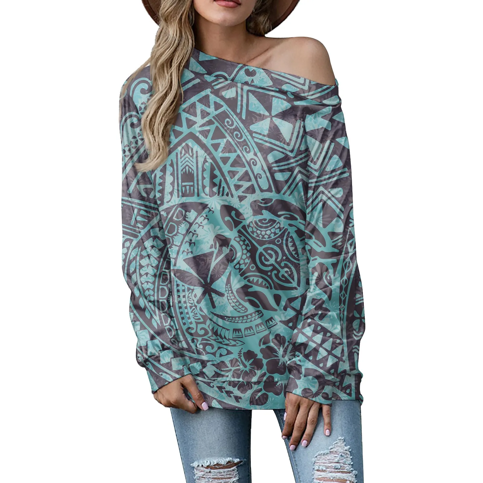 Hawaiian Samoan Tribal Print Tops