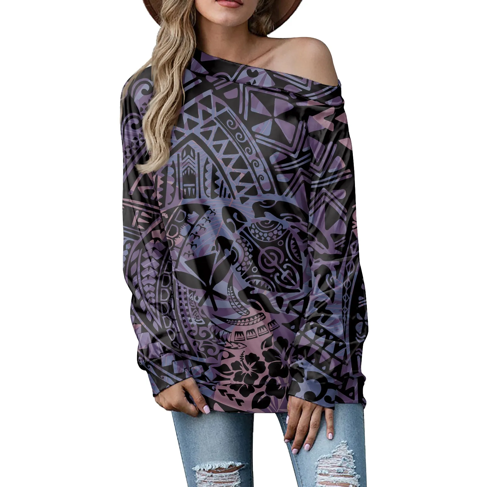 Hawaiian Samoan Tribal Print Tops