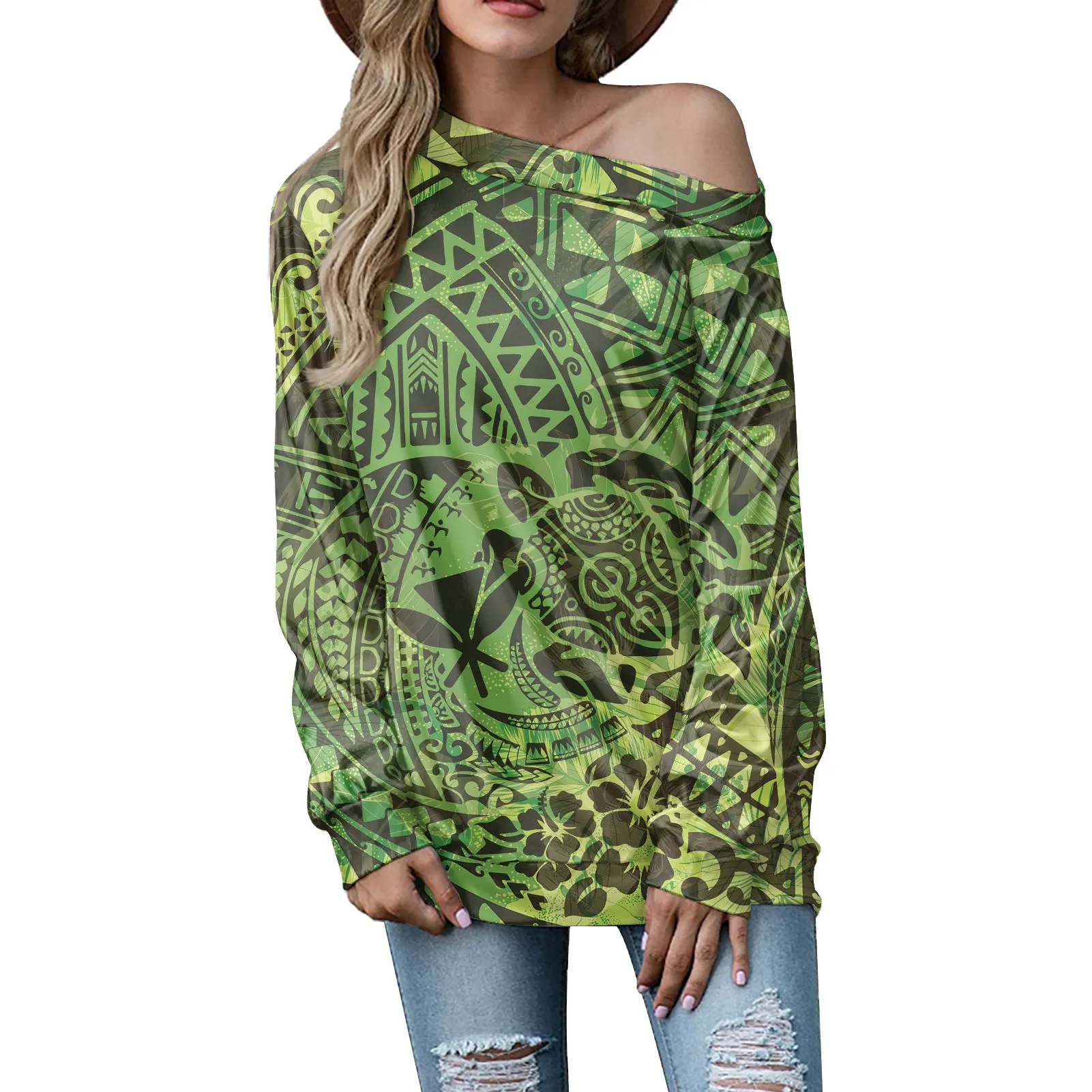 Hawaiian Samoan Tribal Print Tops