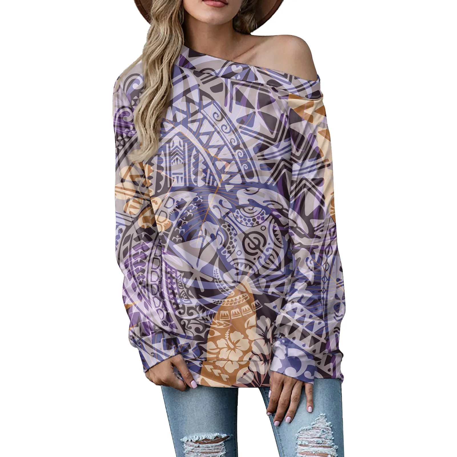 Hawaiian Samoan Tribal Print Tops