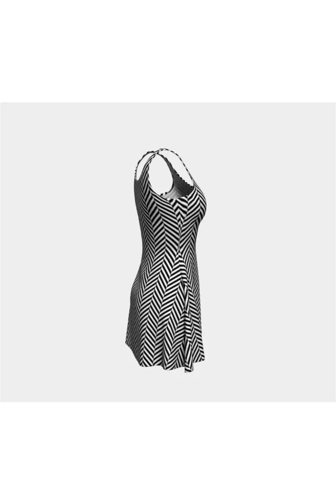 Herringbone Flare Dress