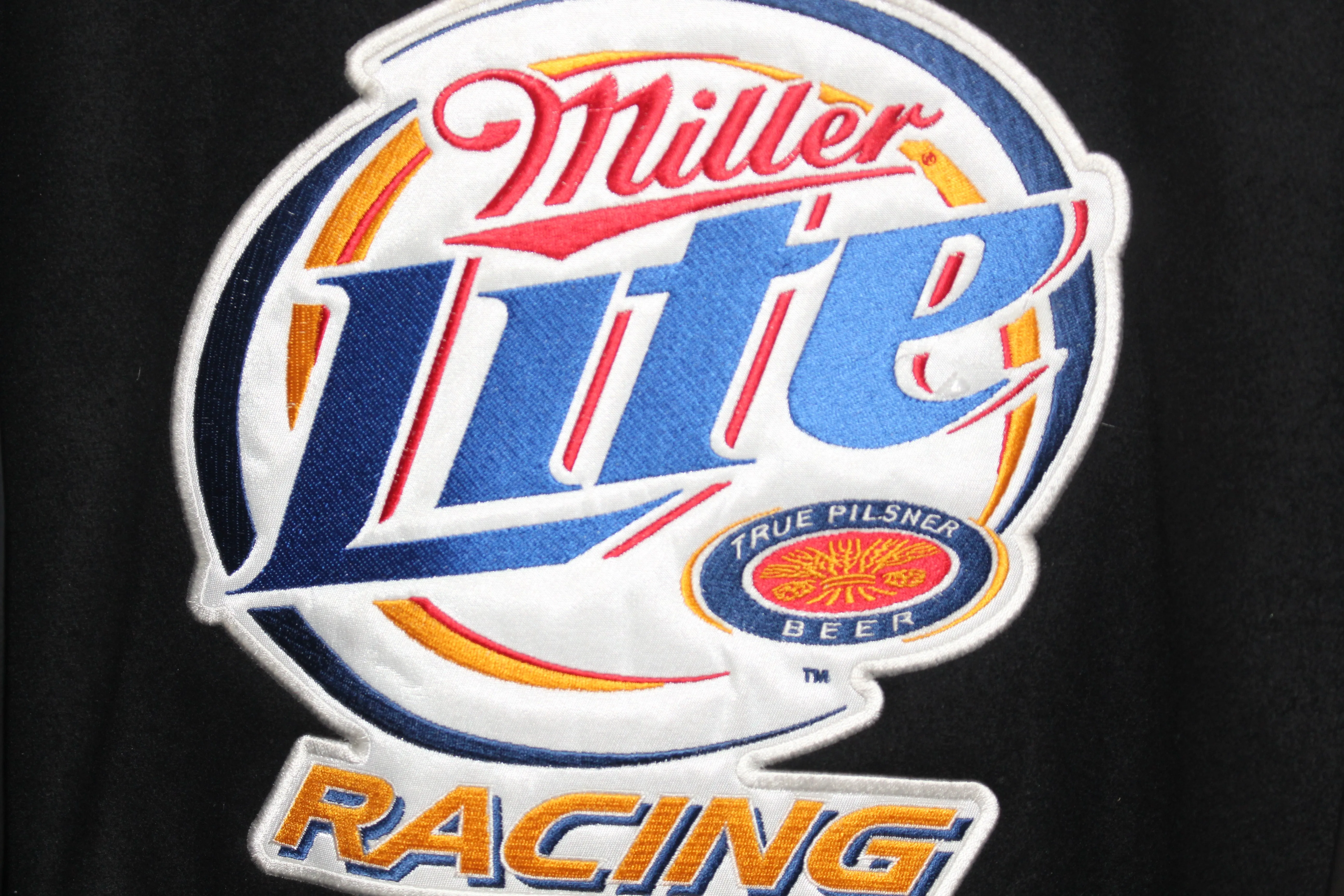Miller Lite Racing NASCAR Wool Leather Jacket (L)