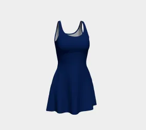 Morning Glory Blue  Flare Dress
