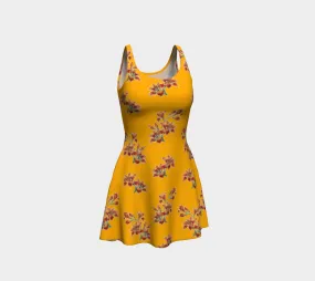 Orange Lily Flare Dress