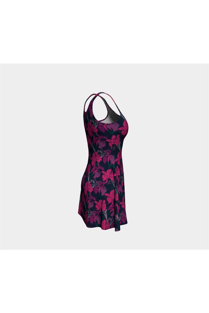 Orchid Blossoms Flare Dress