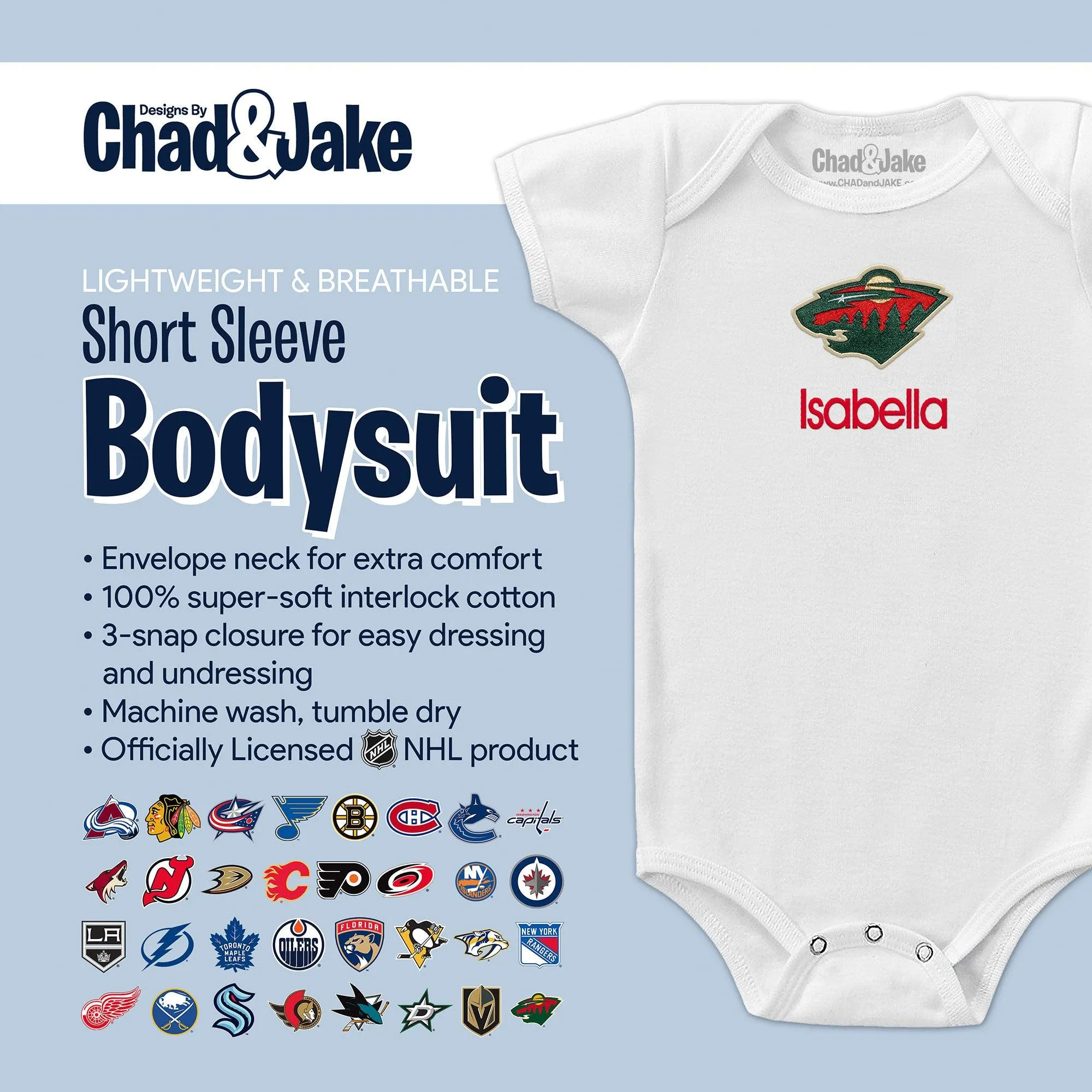 Personalized Minnesota Wild Bodysuit