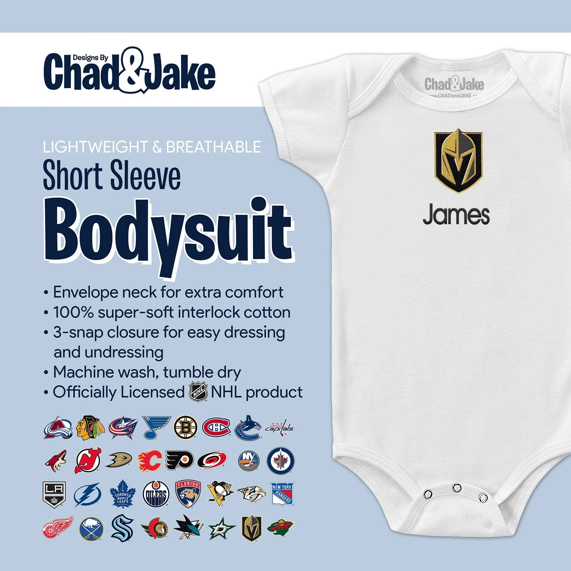 Personalized Vegas Golden Knights Bodysuit