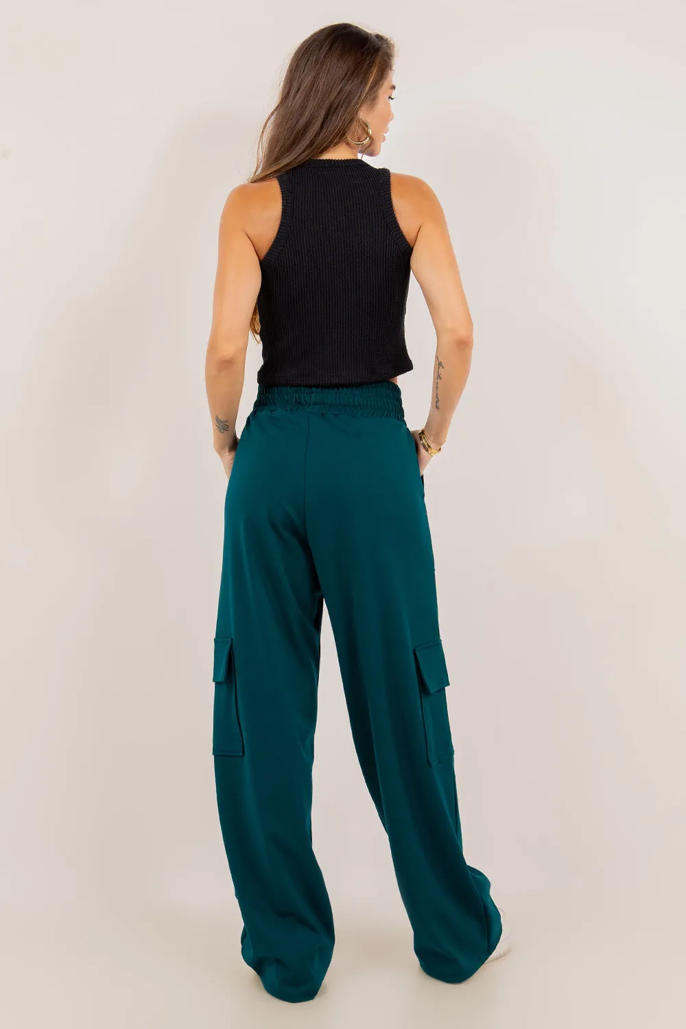 PREORDER: Ponte Stretch Cargo Pants In Five Colors