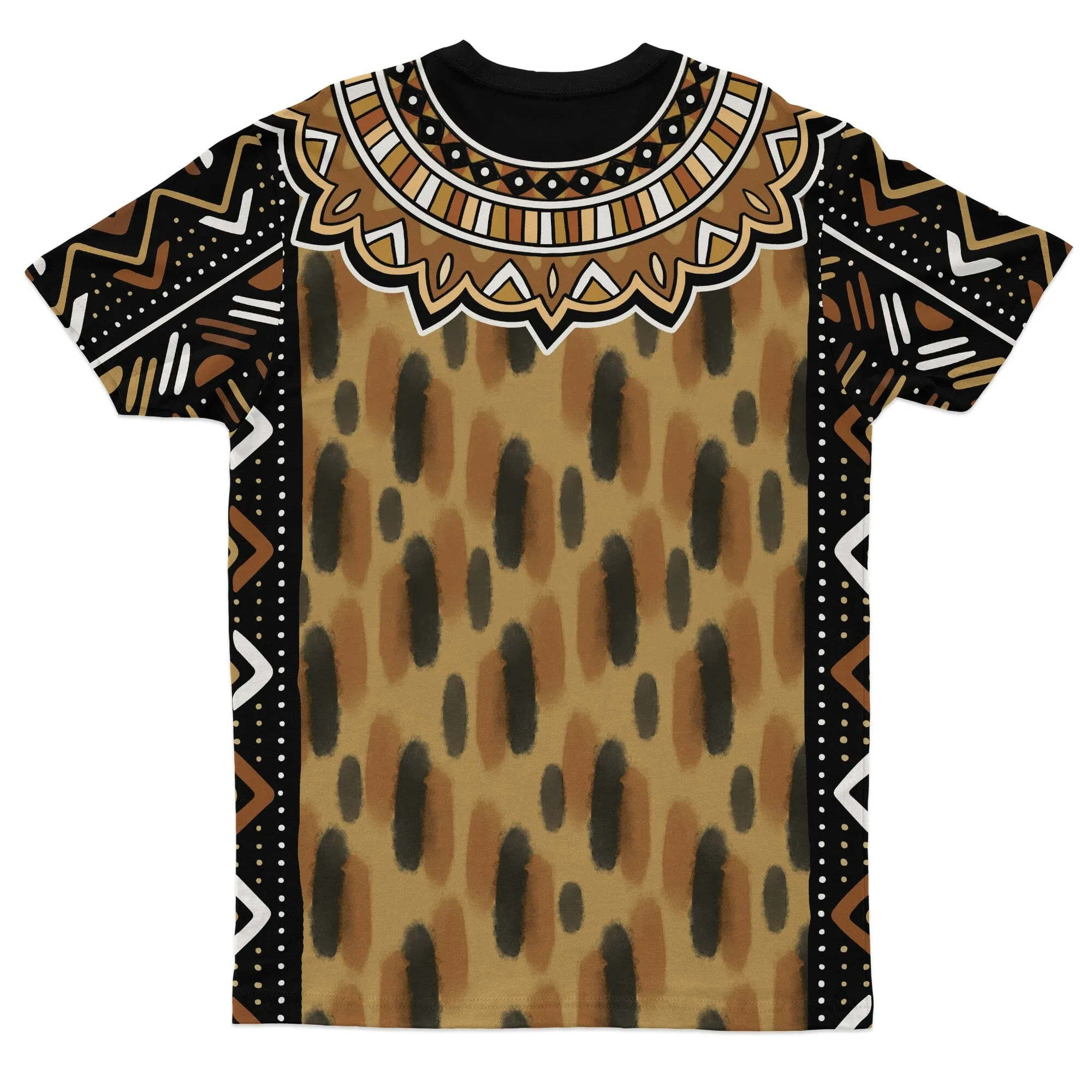 Printed Mud Cloth and Adinkra Symbol T-shirt and Shorts Set