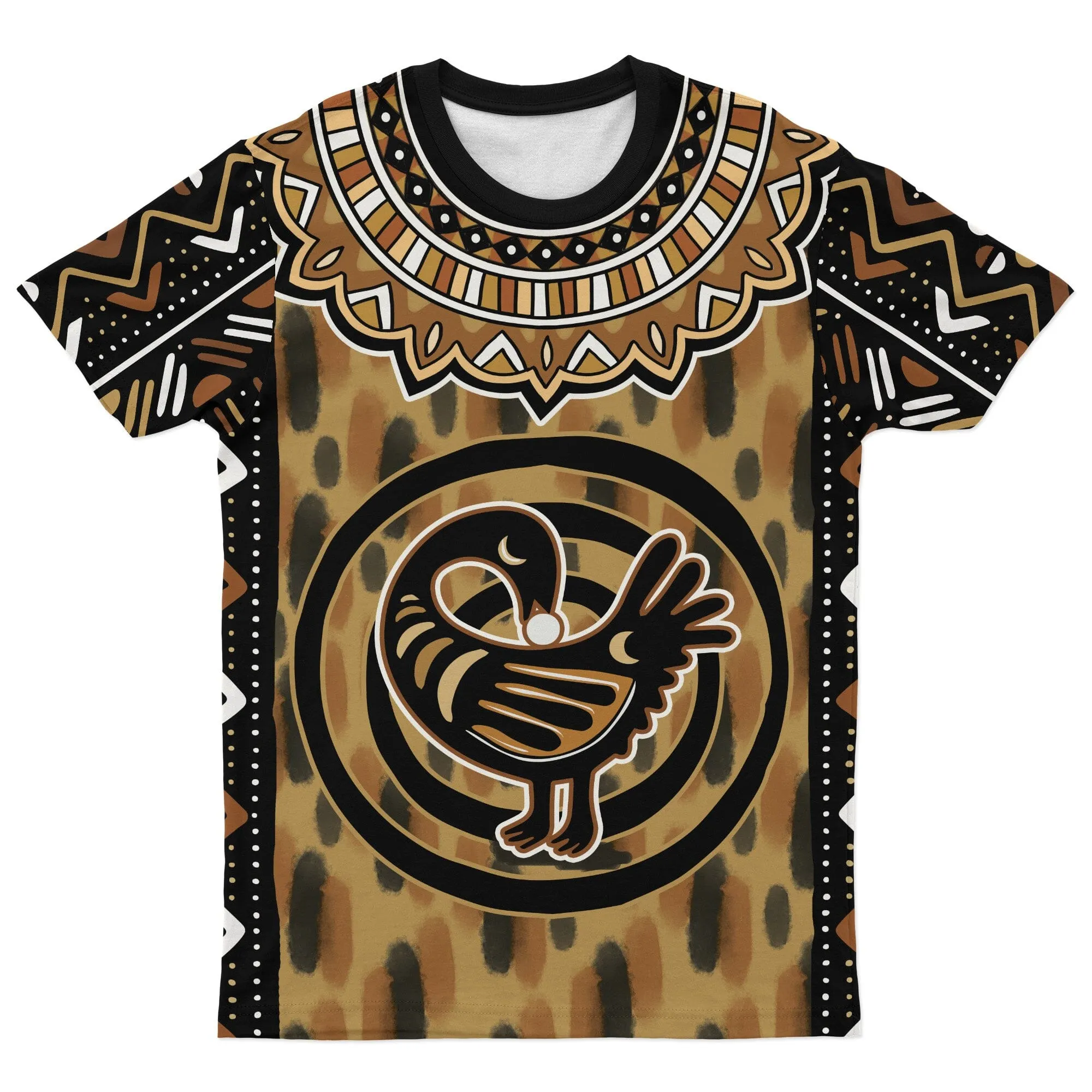 Printed Mud Cloth and Adinkra Symbol T-shirt and Shorts Set