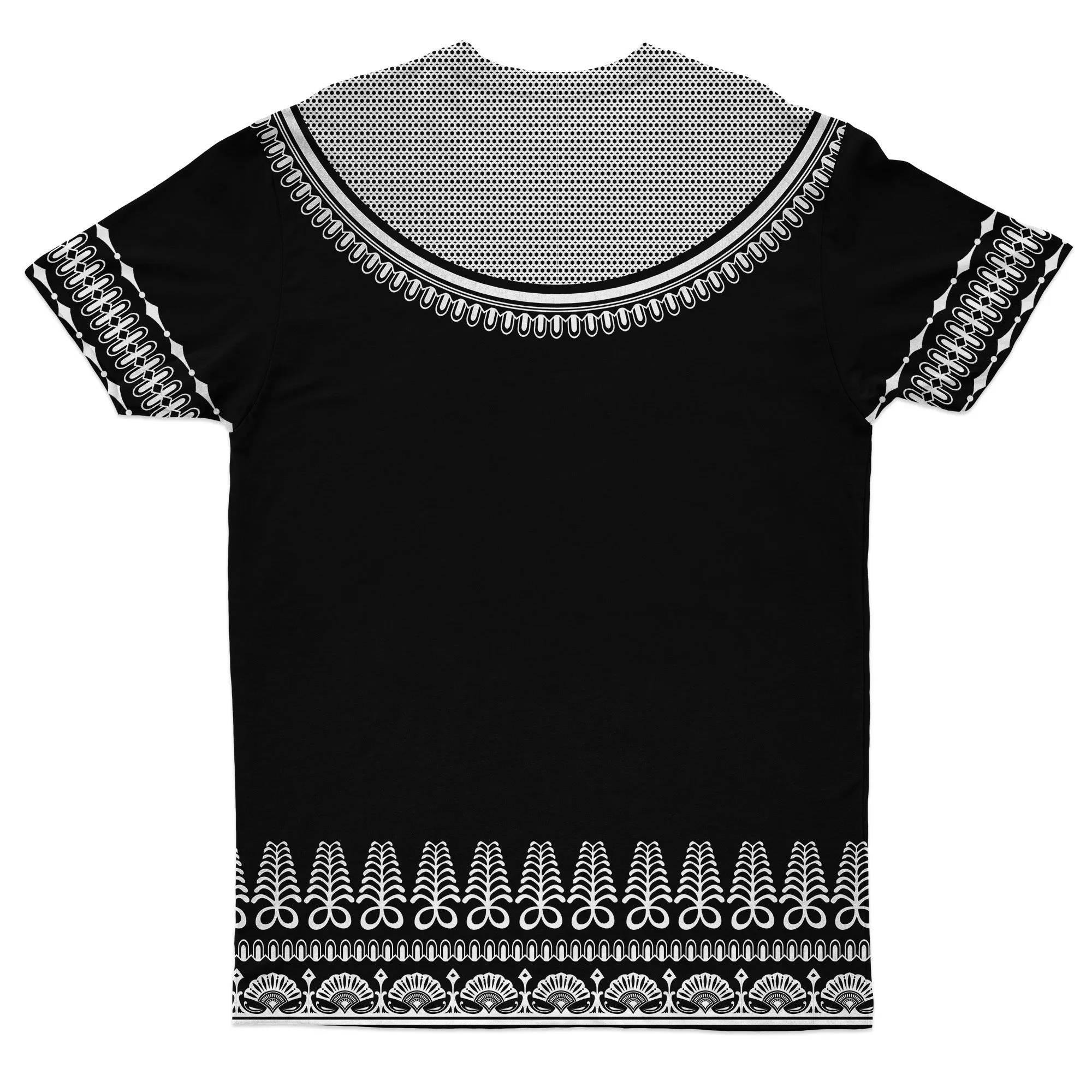 Printed Silver Dashiki T-shirt