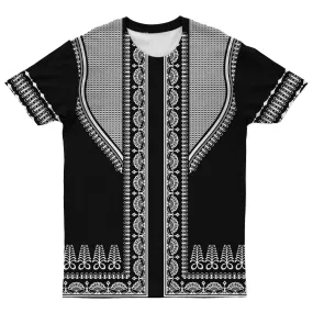 Printed Silver Dashiki T-shirt
