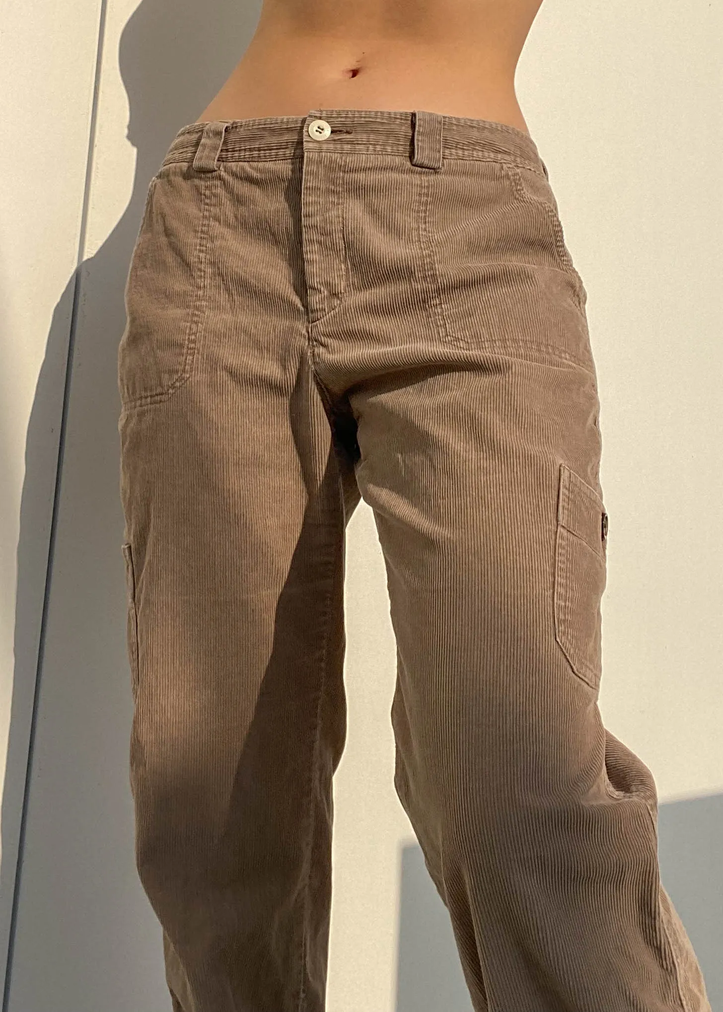 Tan Y2k Cargo Cords