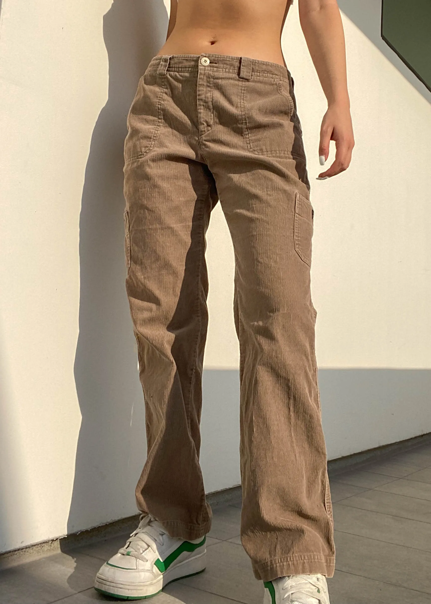 Tan Y2k Cargo Cords