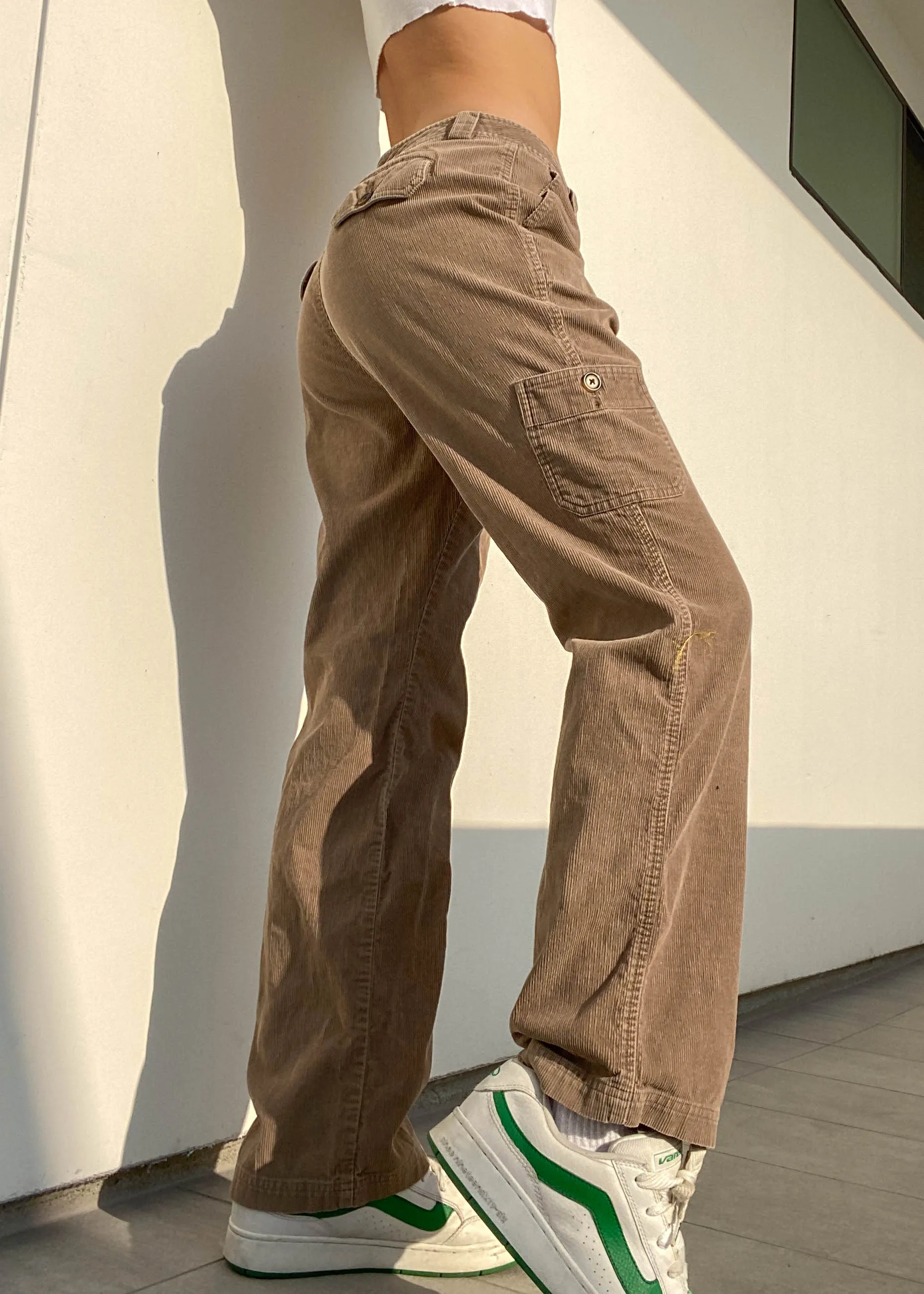 Tan Y2k Cargo Cords