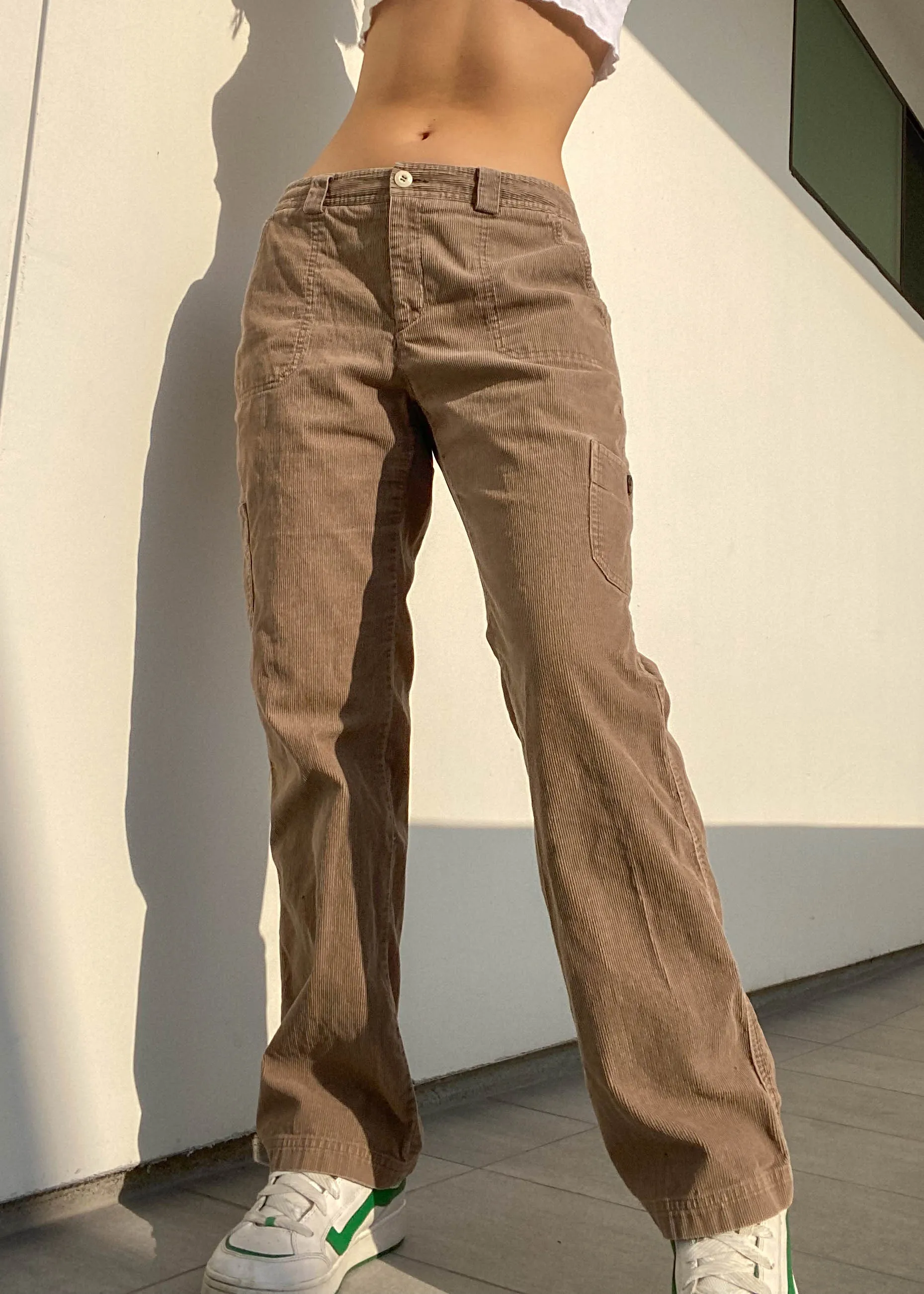 Tan Y2k Cargo Cords
