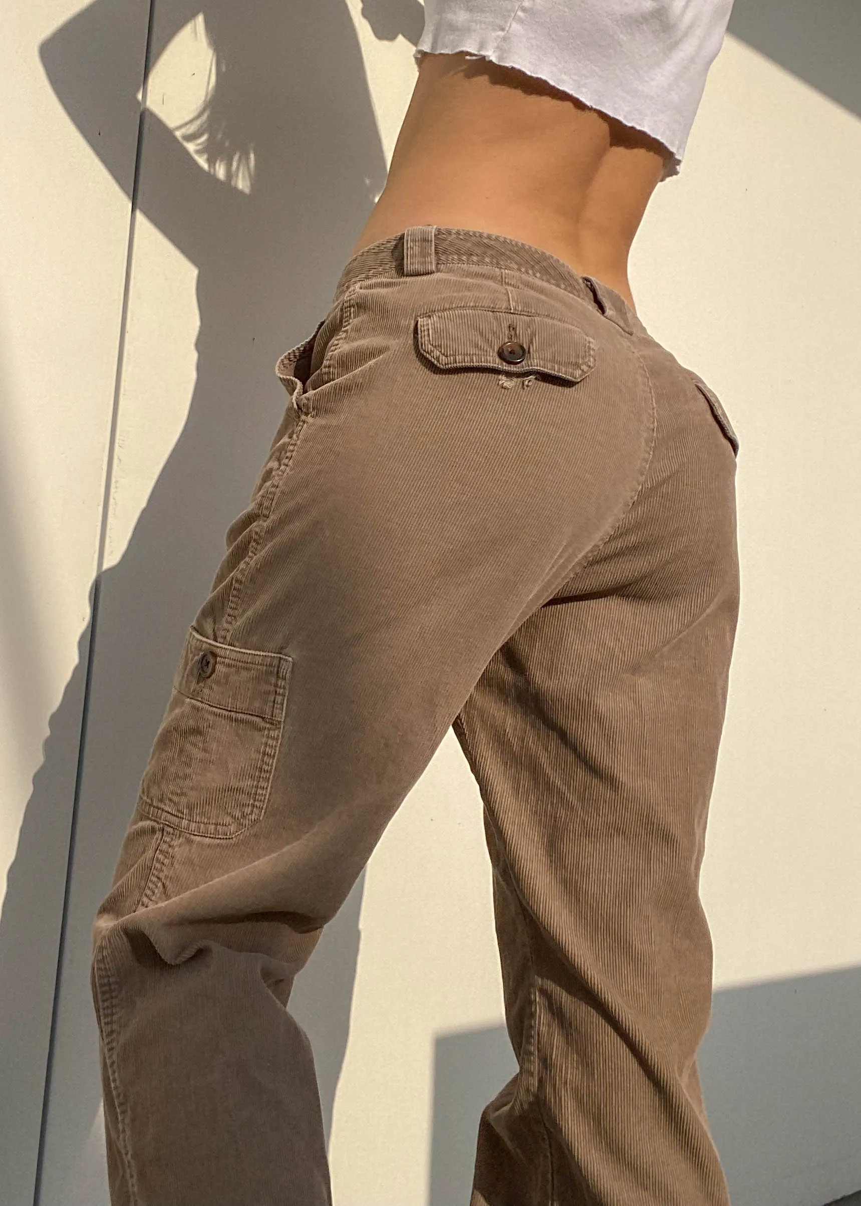 Tan Y2k Cargo Cords