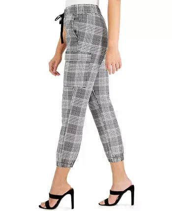TINSEL - Petite Plaid Utility Jogger Pants
