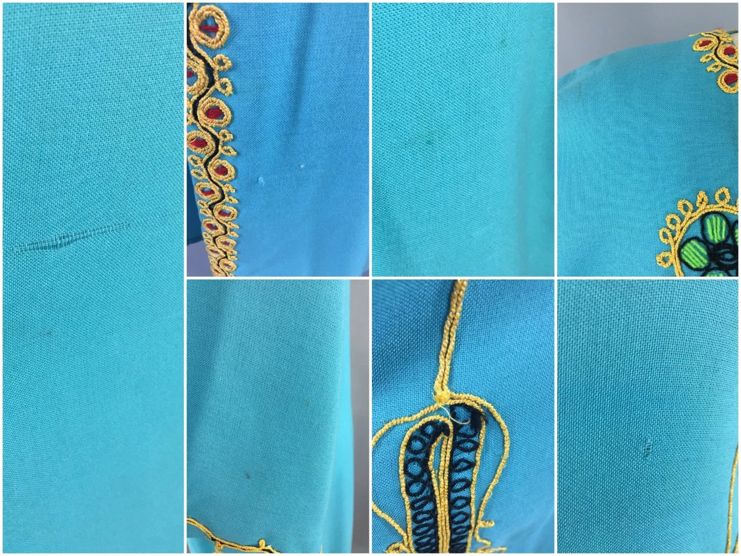 Vintage 1960s Caftan Dress / Bohemian Festival Maxi Dress