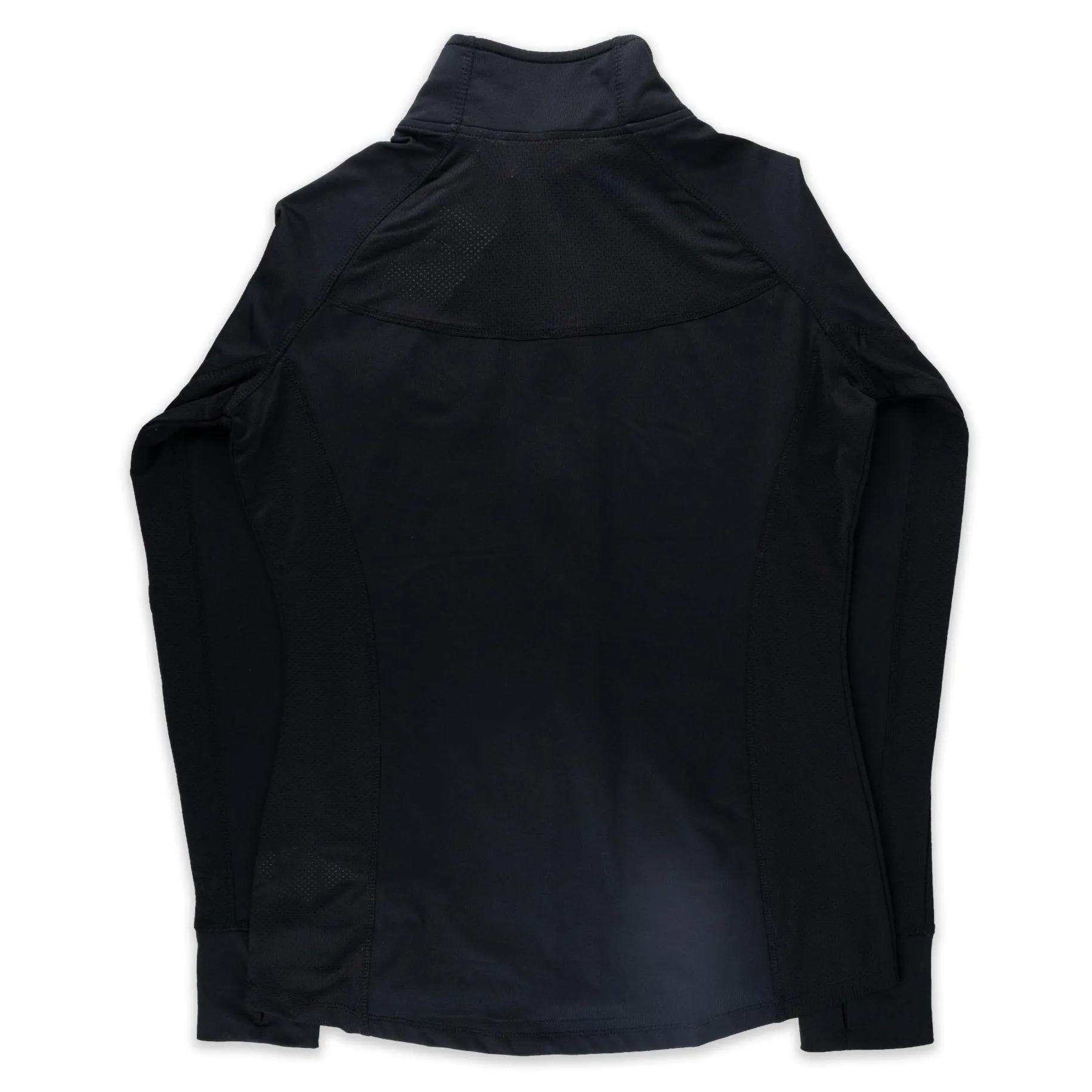 Women's Polyester Blend Full Zip Studio Jacket- Black